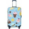 thumbnail image 1 of Summer Cake Icecream Travel Luggage Suitcase COVER, Washable Suitcase COVERS Elastic, L - Fits 25-28 inch luggage (No Suitcase), 1 of 6