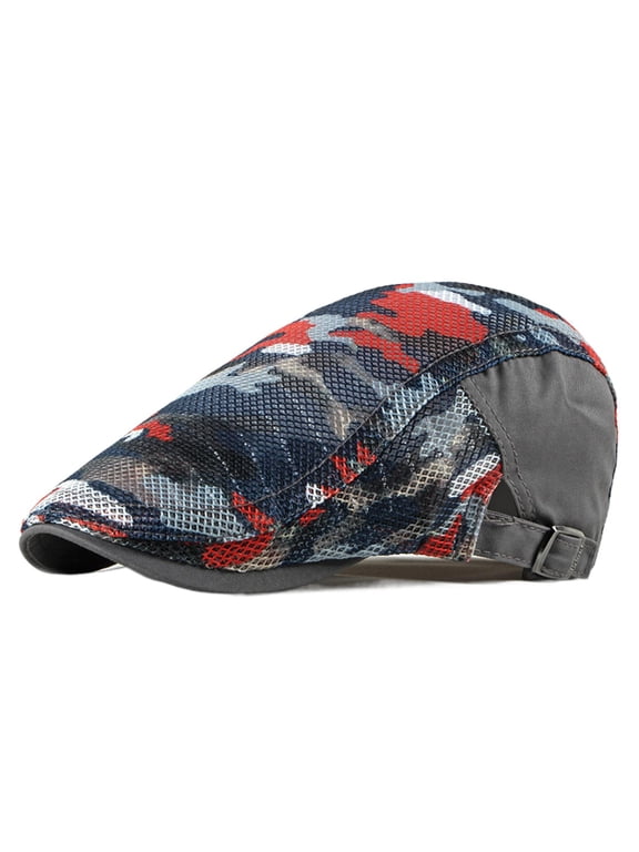 Summer Camouflage Duckbill Cap Women's Sun Protection Visor Hat Korean Style Mesh Breathable Beret Men's Forward Cap Trendy