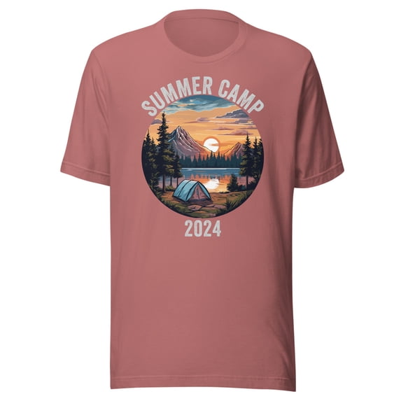 Summer Camp 2024 Shirt, Unisex, Funny Nature Lover, Funny Camping Shirt, Funny Camper Life, Fun Outdoors, Camp Fire Shirt (Mauve, 2XL)