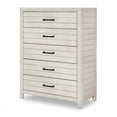 thumbnail image 1 of Summer Camp 5 Drawer Stone Path White Wood Chest, 1 of 8