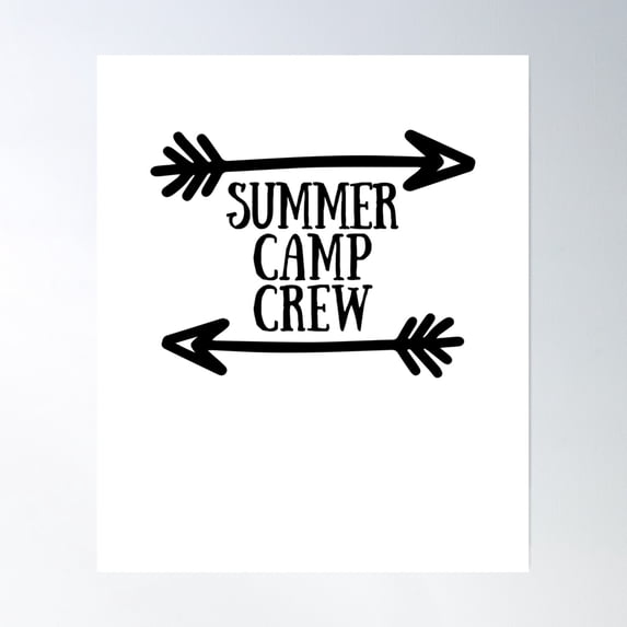 Summer Camp Crew | Summer Camp Poster Wall Art, Modern Wall Decor, 8x12 UNFRAMED