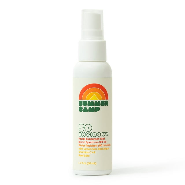 Summer Camp Enviro UV Water Resistant Sunscreen Mist for Face, SPF 50, 1.7 fl oz