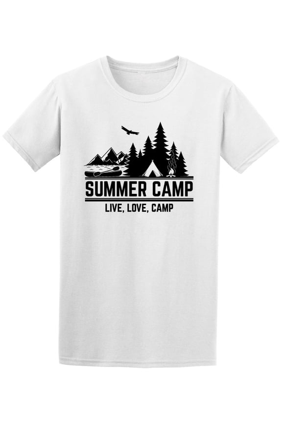 Summer Camp Mountains T-Shirt Men -Image by Shutterstock, Male Small