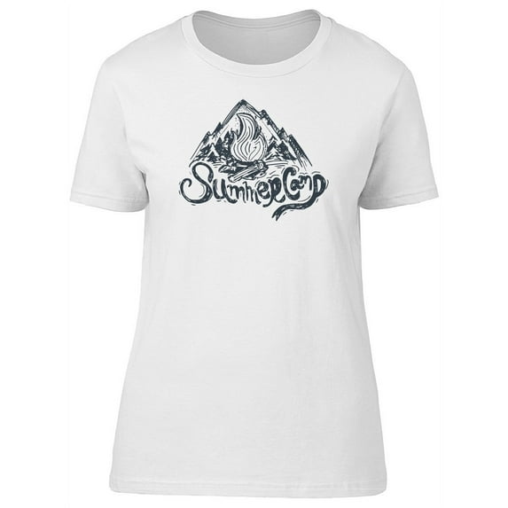 Summer Camp Sketch T-Shirt Women -Image by Shutterstock, Female Medium