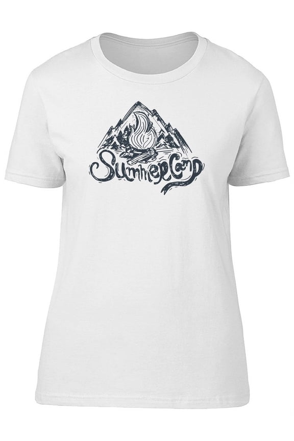 Summer Camp Sketch T-Shirt Women -Image by Shutterstock, Female x-Large