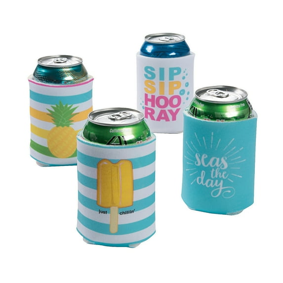 Summer Can Covers - Party Supplies - 12 Pieces