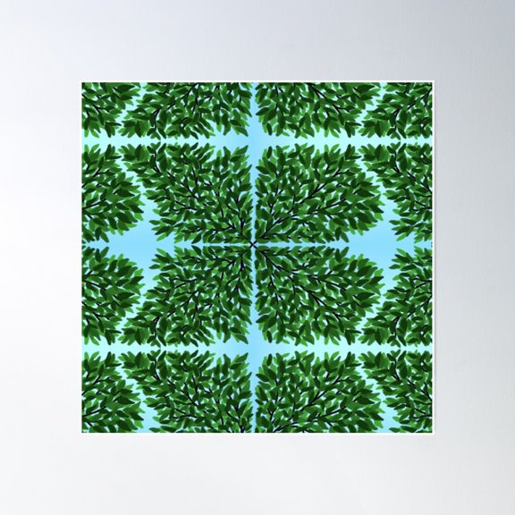 Summer Canopy Poster Wall Art, Modern Wall Decor, 16x16 UNFRAMED