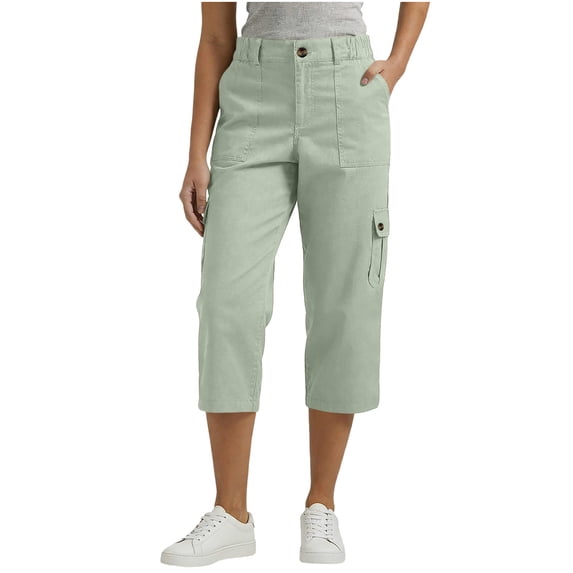 Summer Capri Pants,Capri Pants for Women Casual Summer Spring Stretch Straight Leg Cargo Capris with Pockets Rolled Hem Cropped Trouser