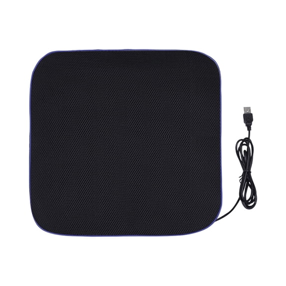 Summer Car Ventilation Cushion,USB Cooling Fan Seat Pad,Breathable 3D Mesh Cushion With Four Built-In Fans,Quiet Powerful Airflow,Portable Cooling Seat Cushion For Car Office Home Use