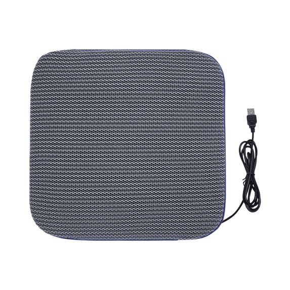 Summer Car Ventilation Cushion,USB Cooling Fan Seat Pad,Breathable 3D Mesh Cushion With Four Built-In Fans,Quiet Powerful Airflow,Portable Cooling Seat Cushion For Car Office Home Use