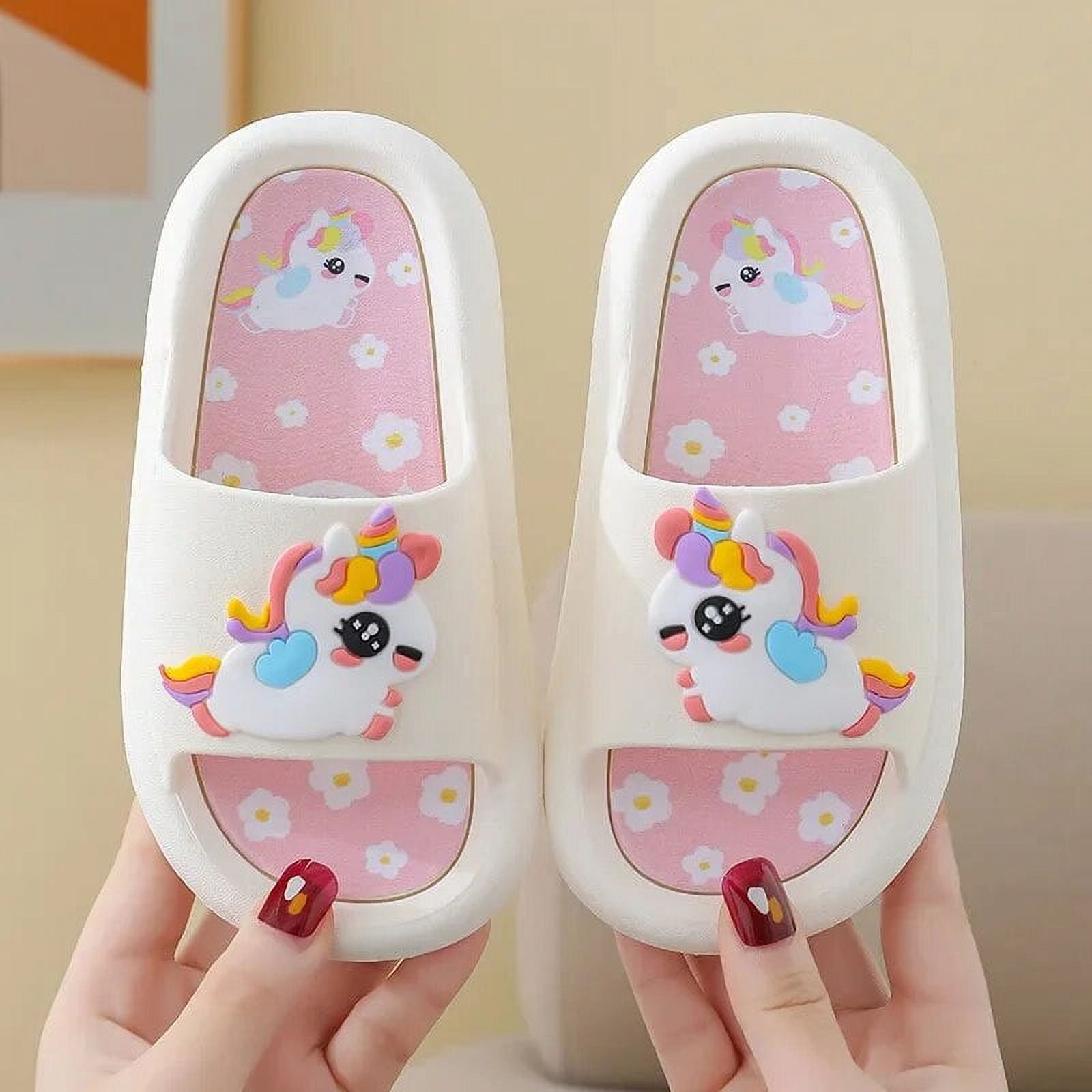 Summer Cartoon Children's Slippers Girl Unicorn Slipper Kids Cute ...