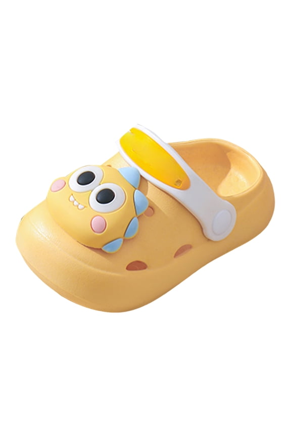 Toddler Boys Girls Cartoon Dinosaur Clogs Slippers Lightweight Soft Sole Platform Sandals Wide Toe Box Non Slip Beach Water Shoes
