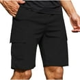 thumbnail image 1 of Summer Casual 7" Mens Shorts Multi-Pockets Elastic Waist Outdoor Hiking Short Pants Fathers Gift, 1 of 6