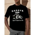 thumbnail image 1 of Summer Casual Comfy Graphic Print Daddy & Son Short Sleeve Crew Neck Tees - Men's T-shirt For Outdoor Male, 1 of 10