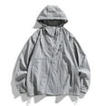 thumbnail image 1 of Summer Casual Men' Coat Sun Protection Clothing Korean Style Streetwear Zipper Hooded Jackets Man, 1 of 6