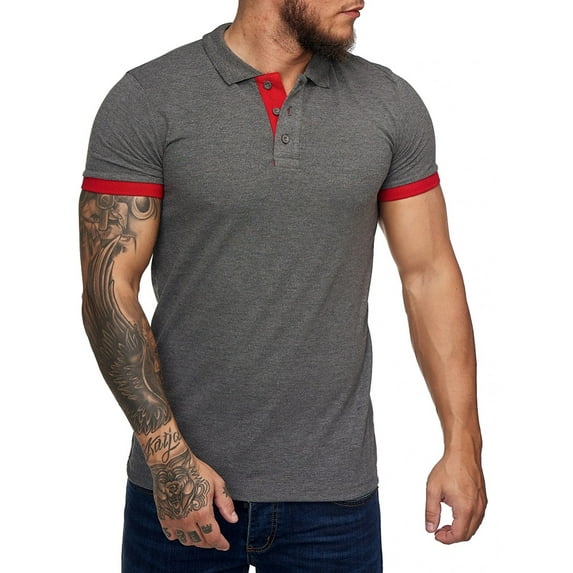 Summer Casual Men Short Sleeve Polo Shirt Tops