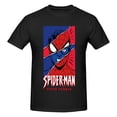 thumbnail image 1 of Summer Casual Short Sleeve Spider-Menfolk PeterPar/ker Tees Shirts Spider Comic Men's Graphic Tees-Black-S, 1 of 2