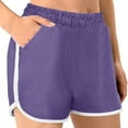 thumbnail image 1 of Summer Casual Shorts for Womens Elastic Waist Plus Size Fashion Solid Color Shorts For Women Casual Loose Comfy Elastic Waist Yoga Athletic Short Pants Trendy Beach Shorts, 1 of 8