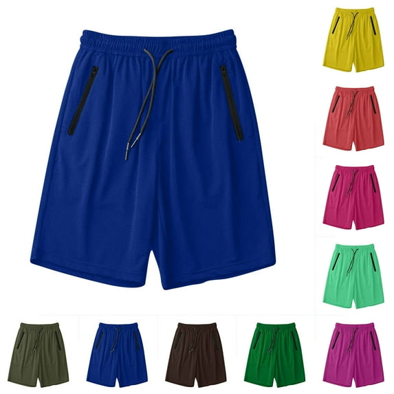 Summer Casual Shorts for Men solid color pocket summer ice silk drying running shorts Lightweight Mens Linen Shorts Army Green 3XL