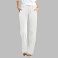 thumbnail image 1 of Summer Casual Solid Color Loose Fit Harlan Pants Lightweight Wide Leg Pants Cropped Pants Business Casual Pants for Women Womens Sweatpants Women Pants Casual Petite on Womens Pants Casual Work Winter, 1 of 4