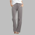 thumbnail image 1 of Summer Casual Solid Color Loose Fit Harlan Pants Lightweight Wide Leg Pants Cropped Pants Business Casual Pants for Women Womens Sweatpants Women Pants Casual Petite on Womens Pants Casual Work Winter, 1 of 4