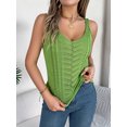 thumbnail image 1 of Summer Casual Solid Color V-neck Hollow Top Holiday Women's Sweater, 1 of 8