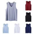 thumbnail image 1 of Summer Casual Tank Tops for Women Men Sleeveless V Neck Stretch Basic T Shirts Workout Gym Running Tee Tops Red, Size XXXXL, 1 of 3