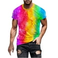 thumbnail image 1 of Summer Casual Tops for Men Round Neck Printed Short Sleeve Tshirts Trendy Vacation Workout Lightweight Clothing, 1 of 4