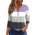 thumbnail image 1 of Summer Casual V-Neck Top, Women's Floral Print Button Down Shirt in Light Airy Fabric for Casual Wear, 1 of 5