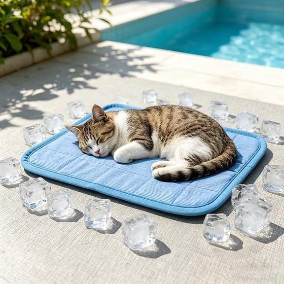 Summer Cat Cooling Mat - Breathable and Foldable Ice Pad for Pets - 40x50 cm, Perfect for Hot Weather