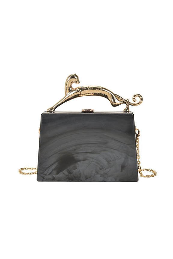 Summer Chain Box Handbag for Women, Shoulder Crossbody Evening Bag, Street Style Versatile Square Purse