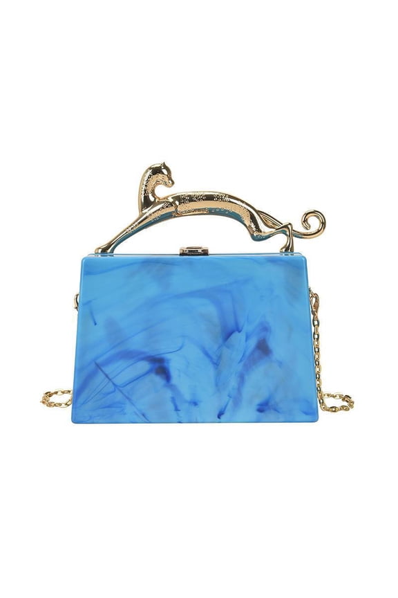 Summer Chain Box Handbag for Women, Shoulder Crossbody Evening Bag, Street Style Versatile Square Purse