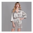 thumbnail image 1 of Summer Champagne Chinese Bride Wedding Robe Satin Sleepwear Women Nightgown Sexy Nightdress Lady Kimono Bathrobe Gown Negligee, 1 of 7
