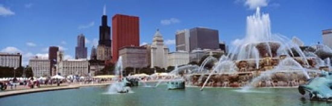Summer Chicago Illinois USA Canvas Art - Panoramic Images (18 x 6)