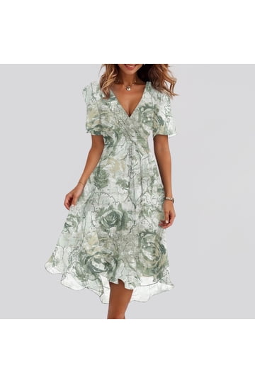 white christmas dresses Women's Chiffon Dress, A Line Summer Chiffon Dress 2638 – Xiaolizi