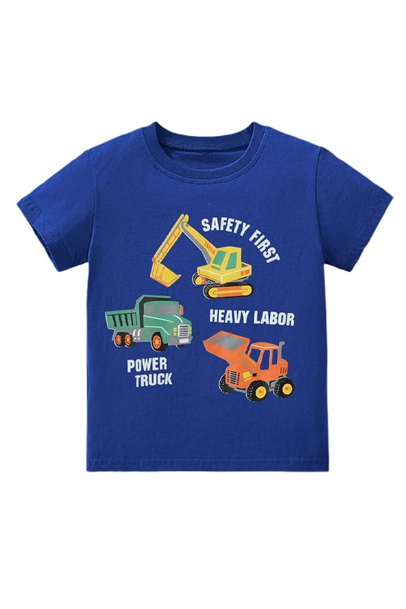 Summer Children Short Sleeved T-Shirt O-Neck Tee Tops Cozy Dailywear 7Y