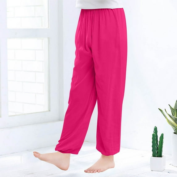 Summer Children's Lantern Pants Mosquito Proof Pants Solid Color Pants Thin Babyconditioning Pants Sweatpants Kids Girls Girls Joggers 10-12 Girls