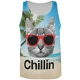 thumbnail image 1 of Summer Chillin Cat All Over Adult Tank Top - Medium, 1 of 2