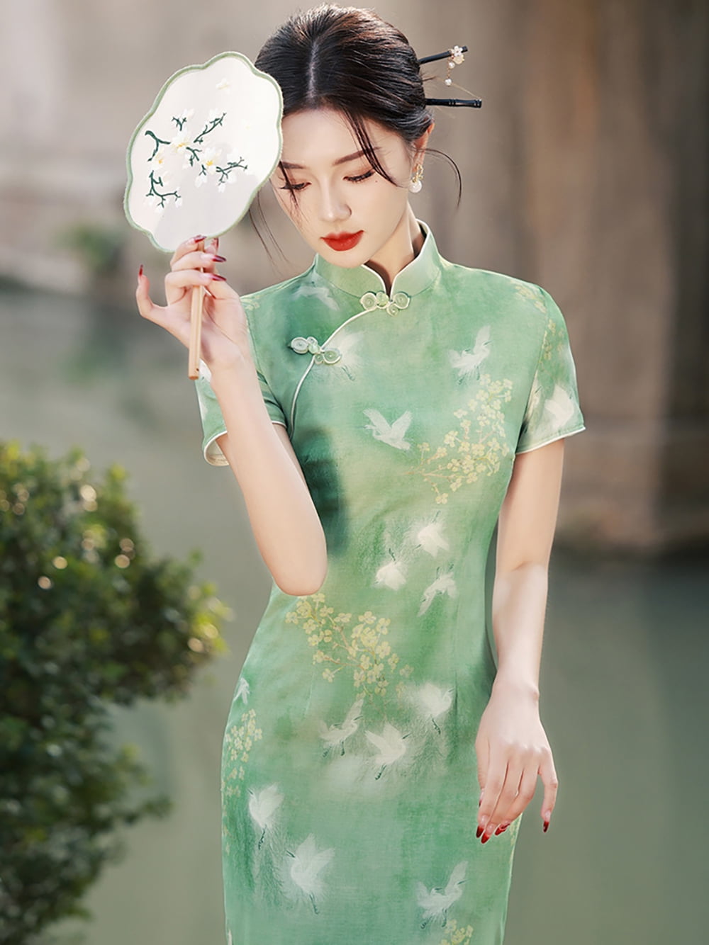 Summer Chinese Style Handmade Buckle Qipao Dress Liberia | Ubuy Summer Chinese Style Handmade Buckle Qipao Dress Liberia | Ubuy