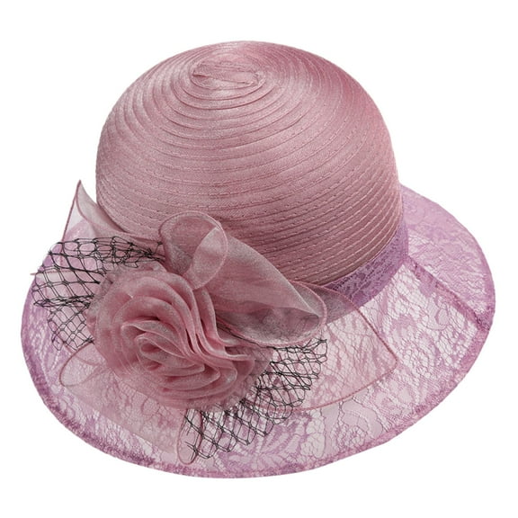 Summer Church Hats for Women, Yigetop Womens Holiday Hat Sun Summer Sun Beach Visor Hat Hats for Women Fashionable Purple One Size