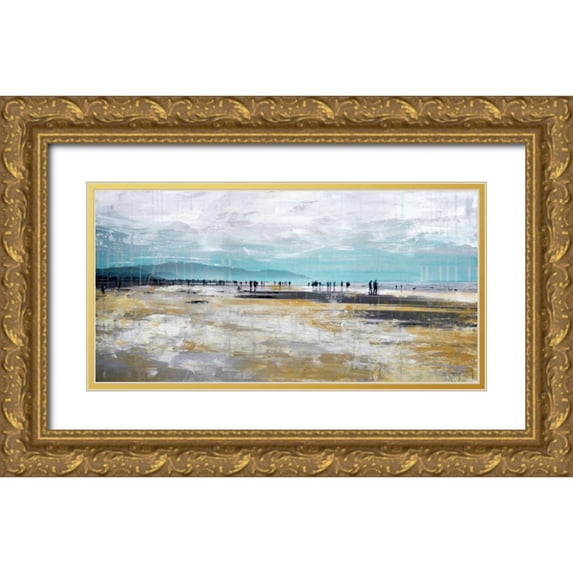 Summer, Clara 14x9 Gold Ornate Wood Framed with Double Matting Museum Art Print Titled - Beach III