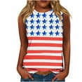 thumbnail image 1 of Summer Clean Glitter Sequined Tank Tops For Women Independence Day Patriotic Tees Shirts Heart Graphic American Flag Graphic Camis Pullover Sweater Sleeveless Shirts Going Out Outfits, 1 of 5