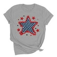 thumbnail image 1 of Summer Cleans Patriotic T-Shirts For Women 4Th Of July Shirts Independence Day Usa Flag Star Printed Tee Shirts Round Neck Tee Short Sleeve Tunic Blouses Causal Retro Tees Workout Sport Yoga Clothes, 1 of 7