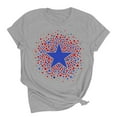 thumbnail image 1 of Summer Cleans Patriotic T-Shirts For Women 4Th Of July Shirts Independence Day Usa Flag Star Printed Tee Shirts Round Neck Tee Short Sleeve Tunic Blouses Causal Retro Tees Workout Sport Yoga Clothes, 1 of 7