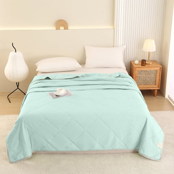 PRETXORVE Quilt, Summer Quilt, Fiber Refrigeration Quilt Cool Quilt Washed Quilt Core Machine Washable Thin Quilt