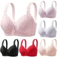 thumbnail image 1 of Ahuyic Summer Womens Bras,Plus Size Bras for Women,Woman's Back Buckle Embroidery Thin Style Ventilate Large Size Bra Without Steel Rim, 1 of 5
