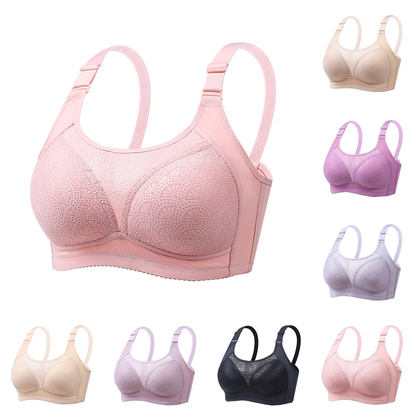 Ahuyic Summer Womens Bras,Plus Size Bras for Women,Woman's Embroidery ...