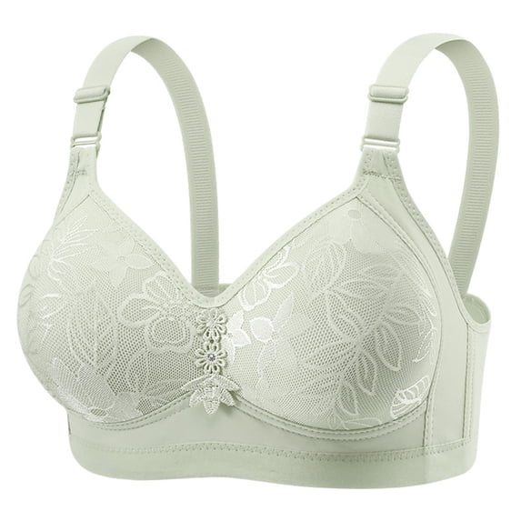 Summer Clearance! Ahuyic Full Coverage Bras for Fomen,Plus Size Bras for Women,Woman's Embroidery Thin Style Ventilate Large Size Bra Without Steel Rim