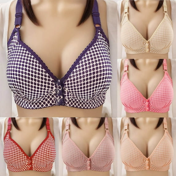 Ahuyic Summer Womens Bras,Plus Size Bras for Women,Women's Nursing Bra Maternity Sleeping Underwear Large Size Large Cup No Underwear Women Daily Bra