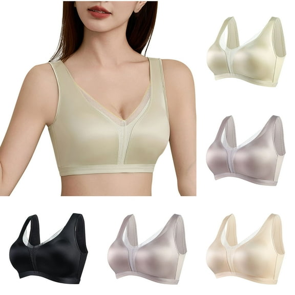 Ahuyic Summer Womens Bras,Plus Size Bras for Women,Women's Nursing Bra Maternity Sleeping Underwear Large Size Large Cup No Underwear Women Daily Bra